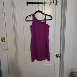 all in motion one shoulder dress All In Motion Large Ladies One Shoulder Dress Padded Bra Mini Short Green
